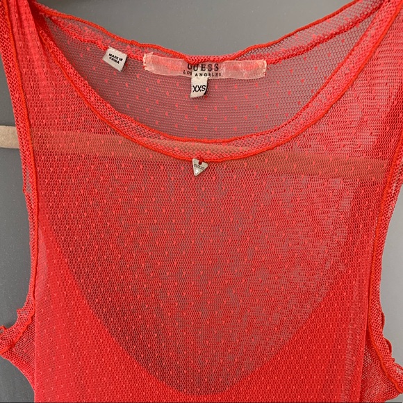 Guess Los Angeles Sleeveless Maxi Dress Red XXS - Picture 6 of 7